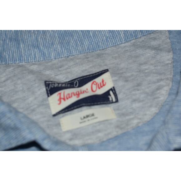 Johnnie-O Golf Polo Shirt Performance Mens Large Linen Blend Hangin' Out - Picture 5 of 8